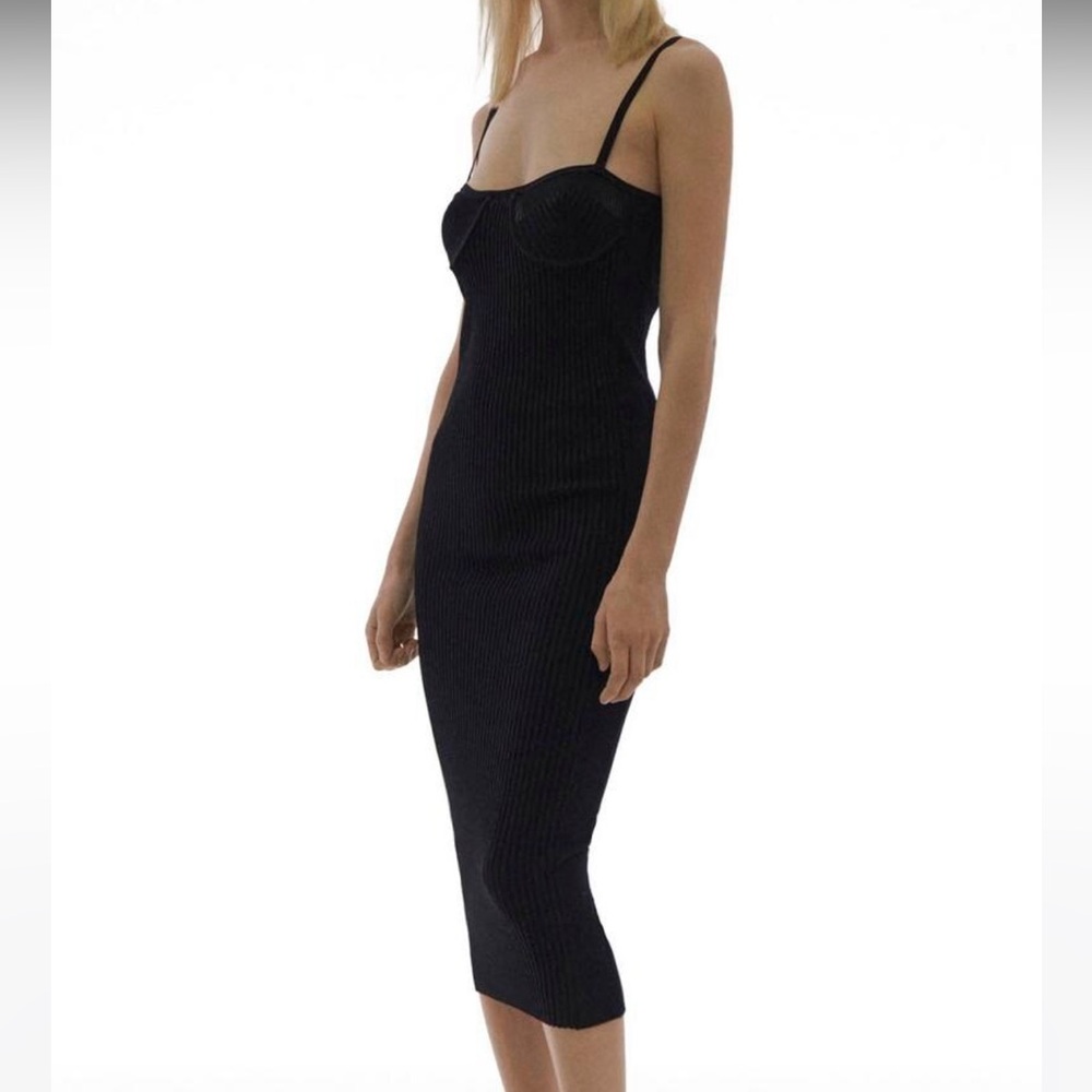 NWT Helmut Lang Black Eyelet Bra Dress - Picture 6 of 16